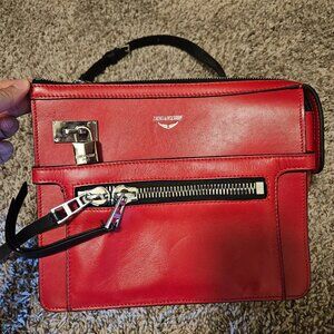 Zadig & Voltaire Red Calf Leather Crossbody Bag